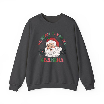 Santas Favorite Grandma, Retro Santa Sweater, Retro Santa Claus Sweatshirt - PopCultureByDesign36