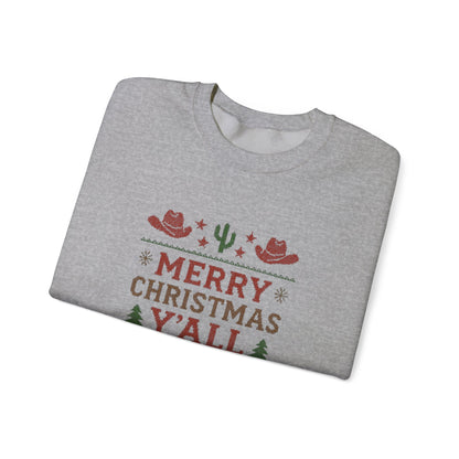 Country Christmas Sweatshirt, Western Holiday Crewneck, Ranch Winter Sweater, Cozy Xmas Jumper, Festive Cowgirl Pullover, Yeehaw vibes