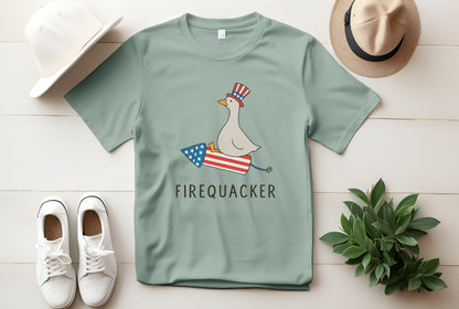 Firequacker Shirt, Funny Fourth Of July Shirt, Funny Goose Shirt - PopCultureByDesign36