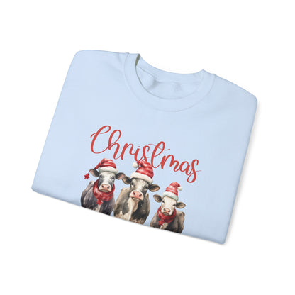 Christmas In The Barn, Cute Cow Christmas shirt, Country Farm Christmas Sweatshirt - PopCultureByDesign36