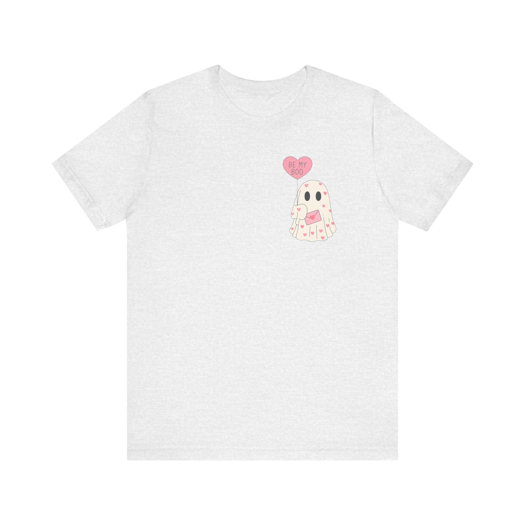 Valentine's 'Be My Boo' Ghost Tee — Cute Ghost Holding 'Be Mine' Balloon by PopCultureByDesign36