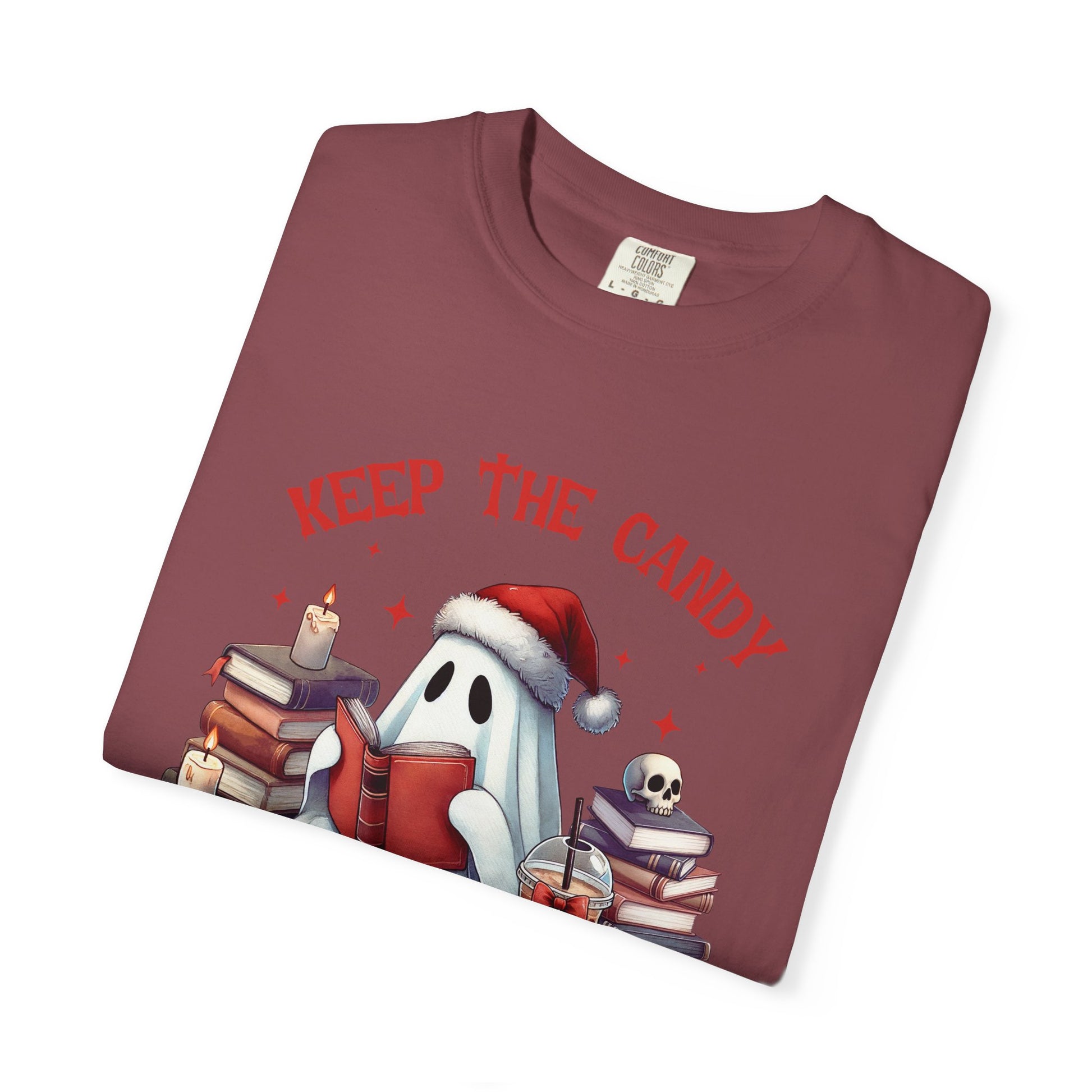 Retro Ghost Reading Books shirt, Librarian Ghost Halloween, Halloween Tee - PopCultureByDesign36