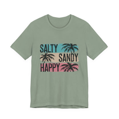 Salty Sandy Happy T-Shirt, Sandy Toes Salty Breeze Tee - PopCultureByDesign36