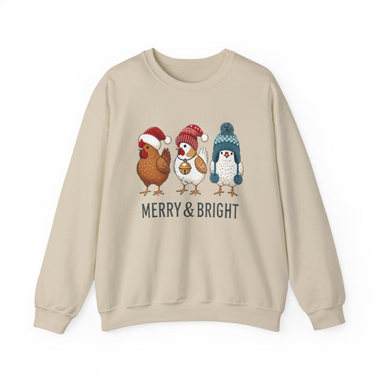 Cute Christmas Chickens Sweatshirt, Christmas Chicken Sweatshirt - PopCultureByDesign36