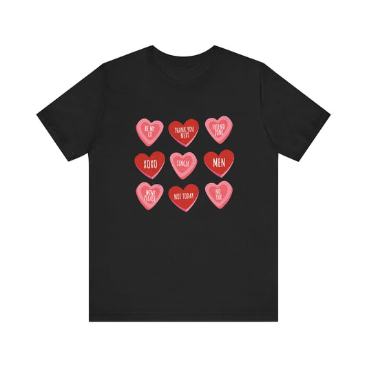 Candy Heart Shirt, Valentine's Day Gift, Conversation Hearts Shirt - PopCultureByDesign36