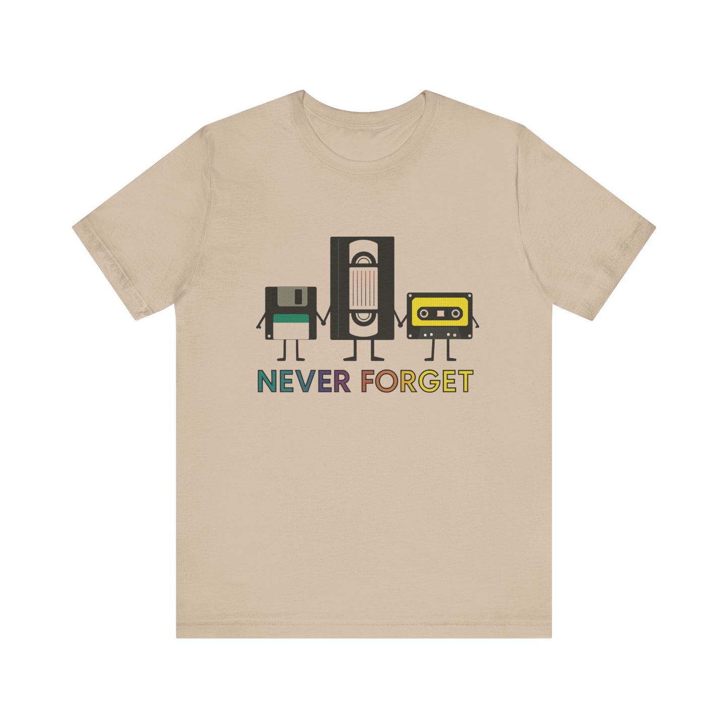 Retro VHS & Cassette Tape Unisex Tee, Vintage Never Forget T-Shirt - PopCultureByDesign36