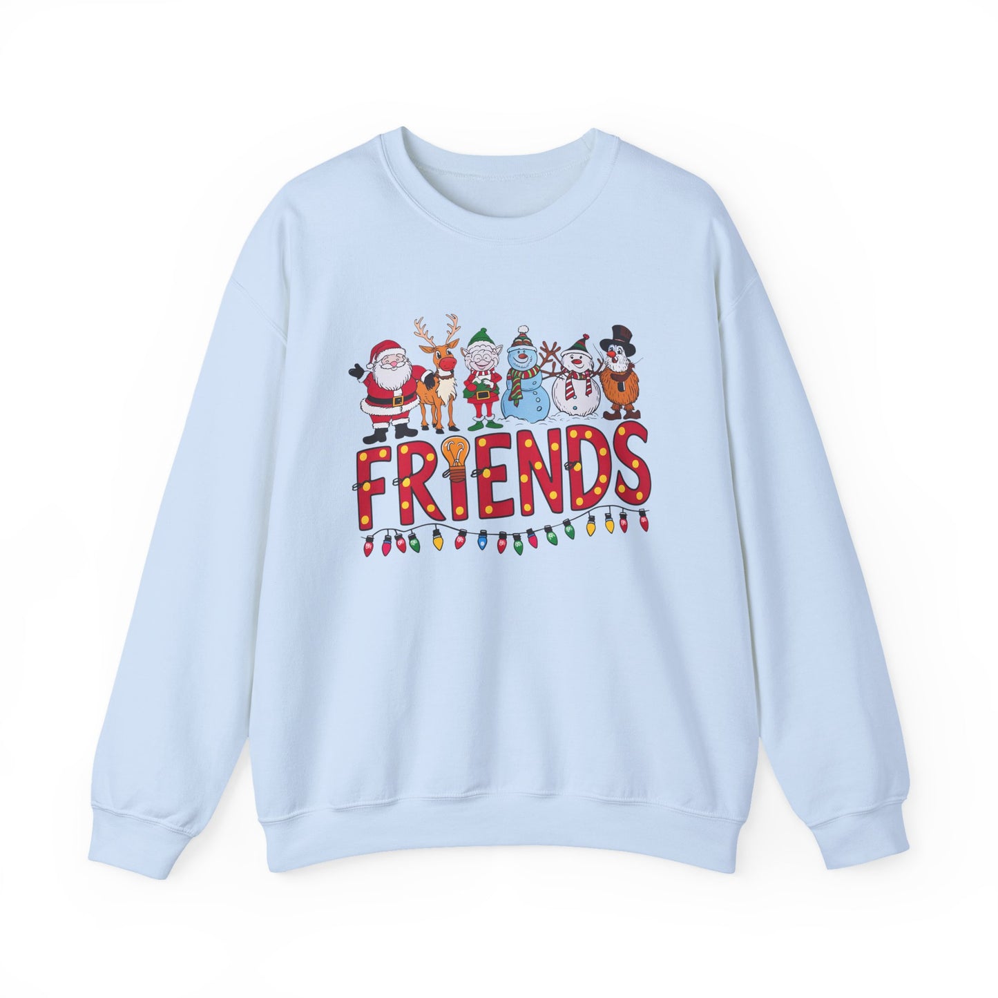 Christmas Santa and Friends Sweatshirt, Holiday Festive Crewneck - PopCultureByDesign36