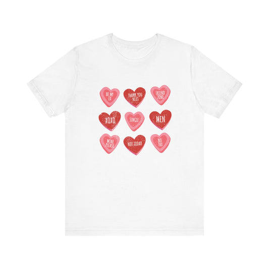 Candy Heart Shirt, Valentine's Day Gift, Conversation Hearts Shirt - PopCultureByDesign36