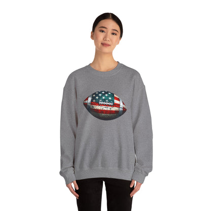 Patriotic Football Sweatshirt, Football Mom, Gameday Sweatshirt - PopCultureByDesign36