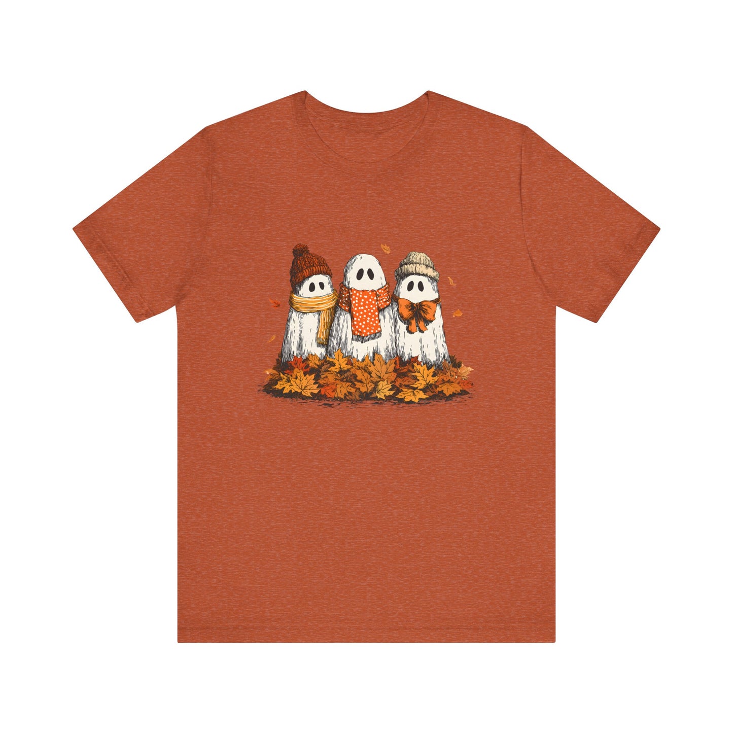 Cute Fall Ghosts Tee, Halloween T-Shirt, Ghost Graphic Tee - PopCultureByDesign36