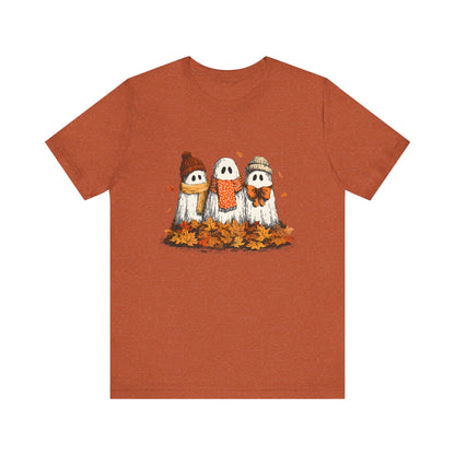 Cute Fall Ghosts Tee, Halloween T-Shirt, Ghost Graphic Tee - PopCultureByDesign36