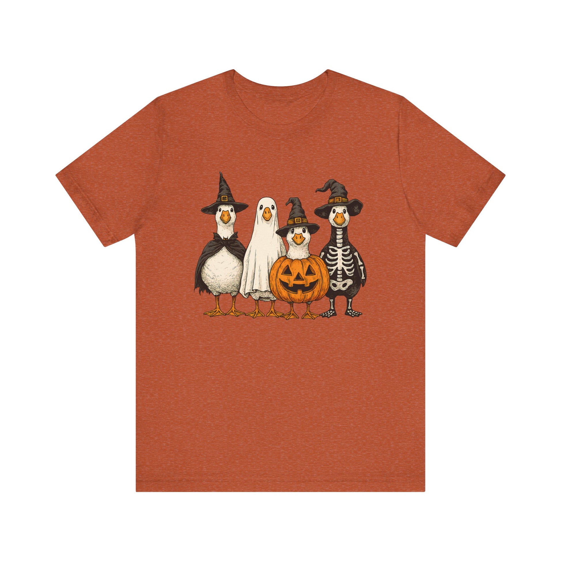 Duck Halloween Tee, Funny Halloween Duck Shirt, Quirky Bird Top - PopCultureByDesign36
