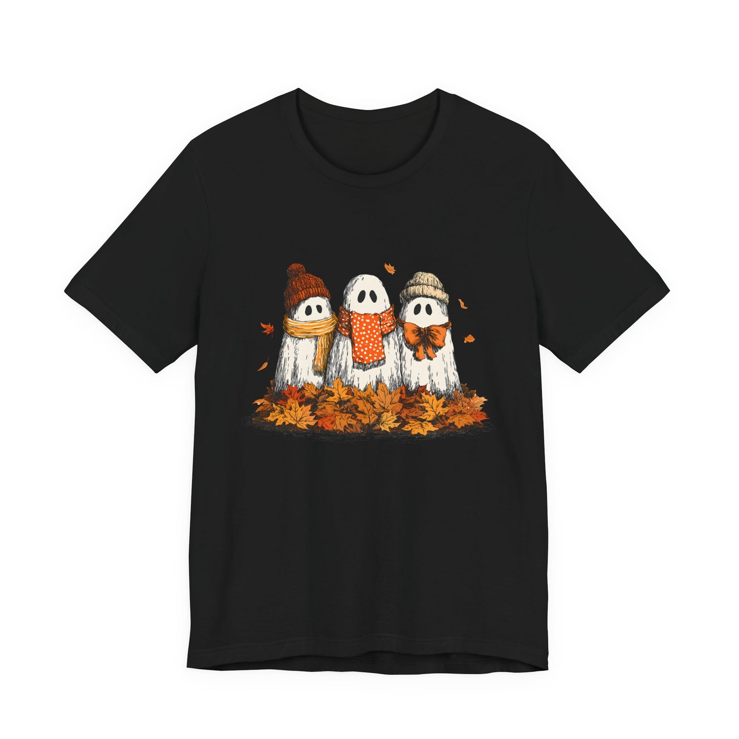 Cute Fall Ghosts Tee, Halloween T-Shirt, Ghost Graphic Tee - PopCultureByDesign36