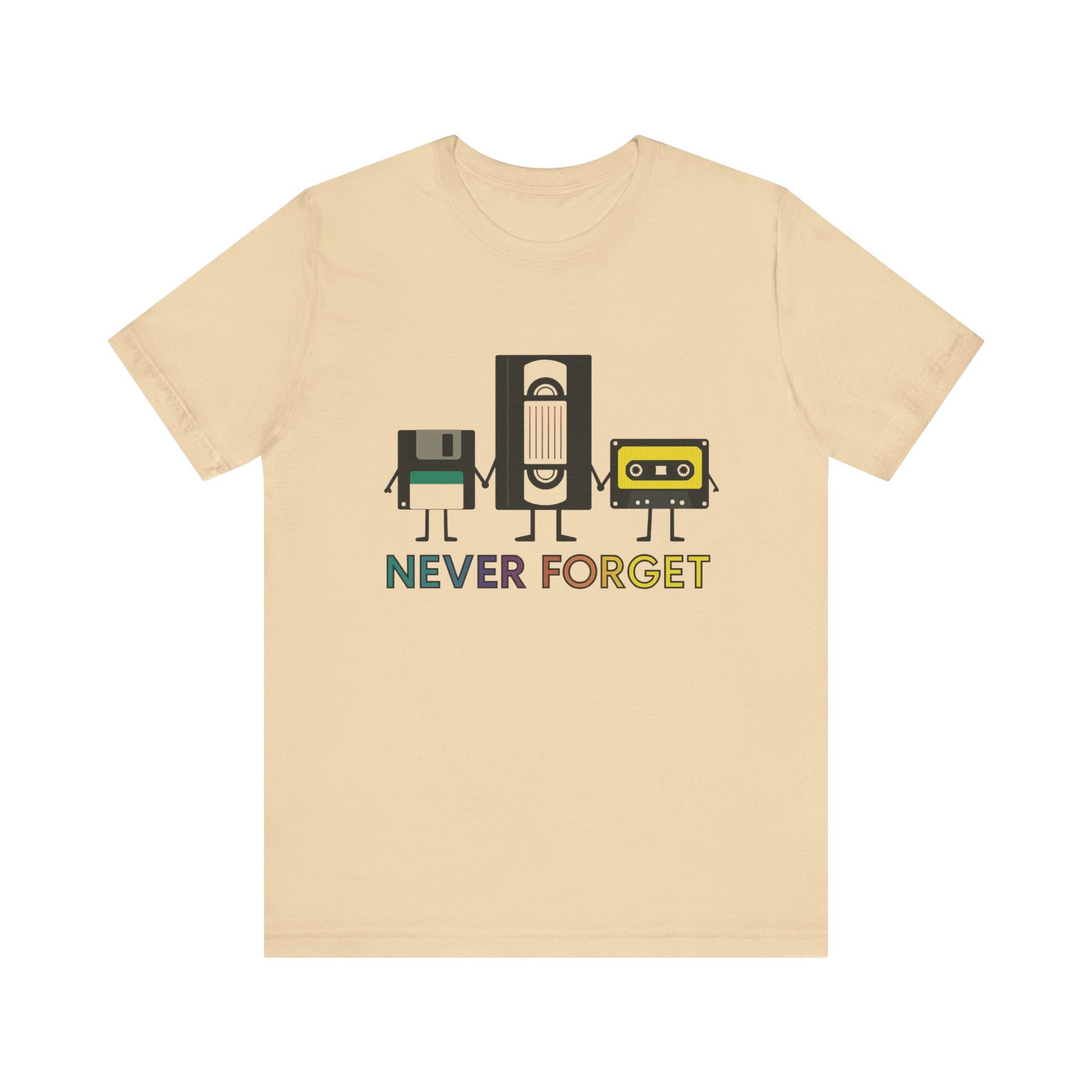 Retro VHS & Cassette Tape Unisex Tee, Vintage Never Forget T-Shirt - PopCultureByDesign36