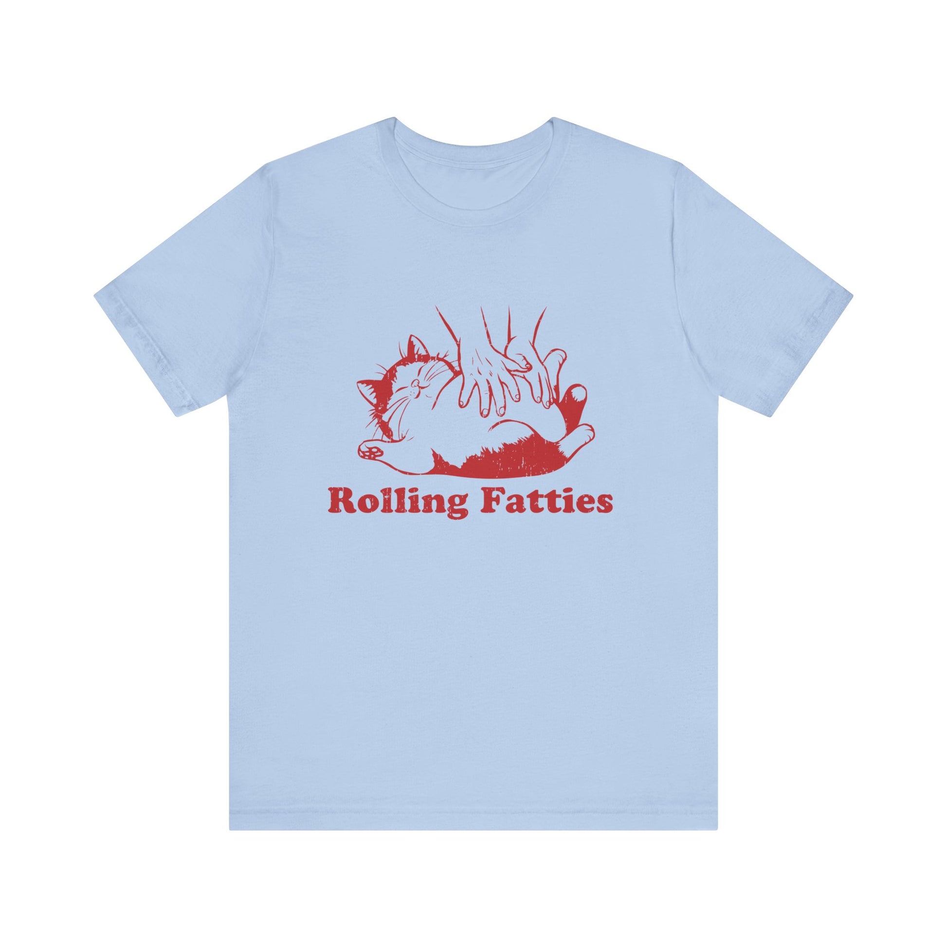 Rolling Fatties Cat TShirt, Funny Cat Graphic Shirt, Cat Lovers Gift - PopCultureByDesign36
