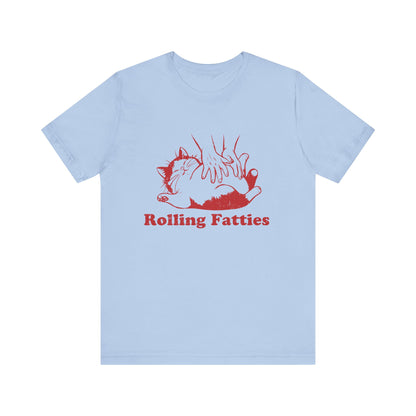 Rolling Fatties Cat TShirt, Funny Cat Graphic Shirt, Cat Lovers Gift - PopCultureByDesign36