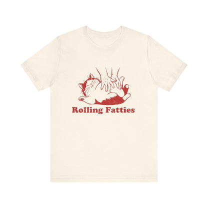 Rolling Fatties Cat TShirt, Funny Cat Graphic Shirt, Cat Lovers Gift - PopCultureByDesign36
