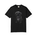 Sad Black Lab Puppy Meme T-Shirt — Cute Sad Black Labrador Graphic Tee by PopCultureByDesign36