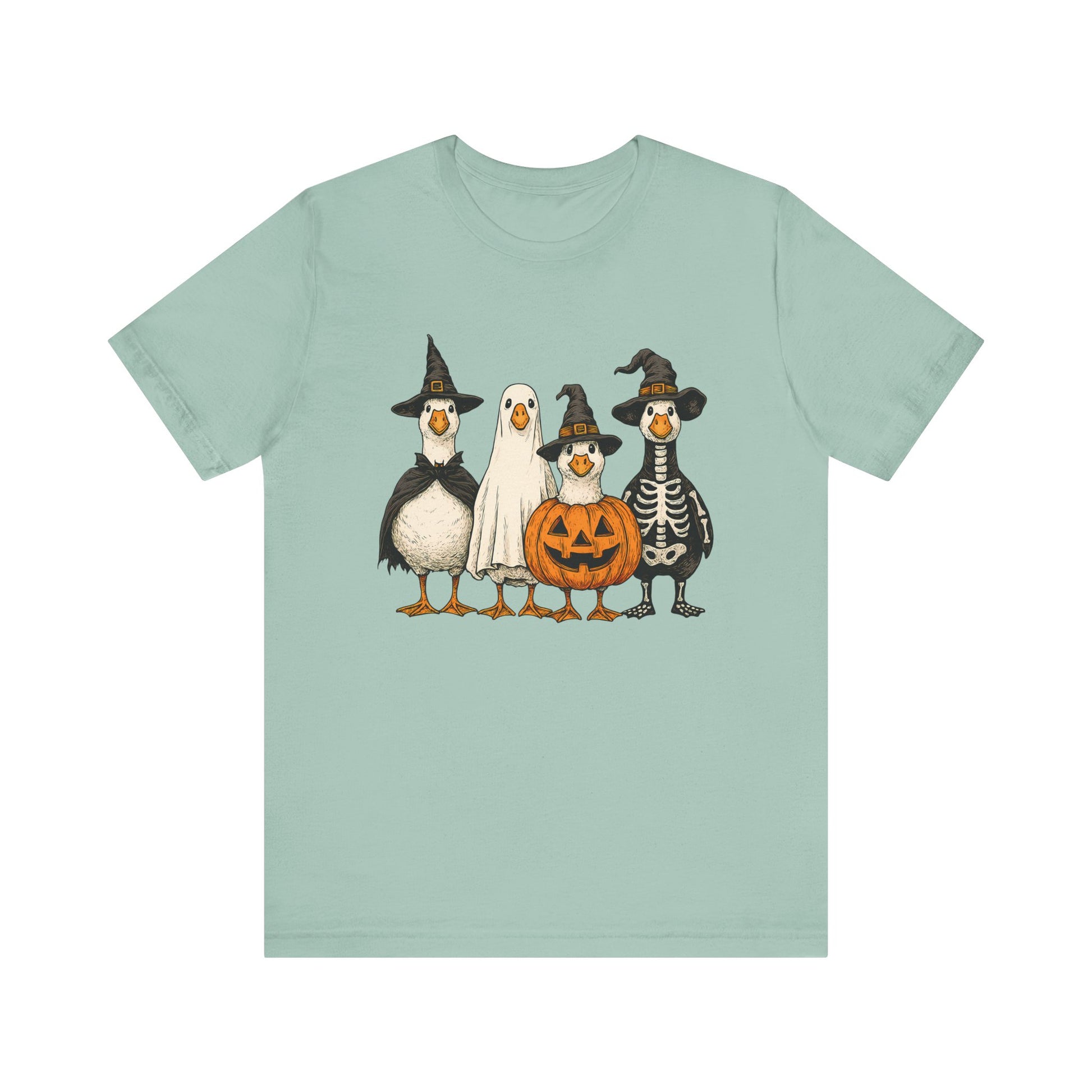 Duck Halloween Tee, Funny Halloween Duck Shirt, Quirky Bird Top - PopCultureByDesign36