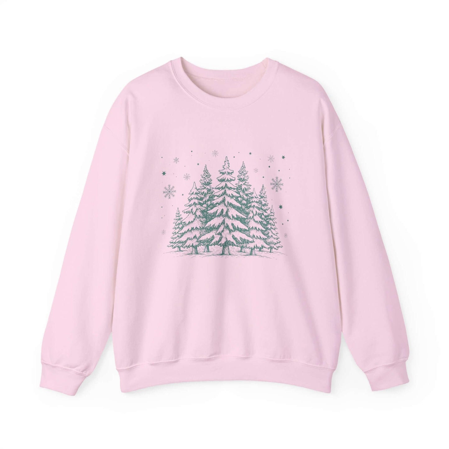 Christmas Tree Crewneck Sweatshirt, Needlework Style, Winter Top - PopCultureByDesign36