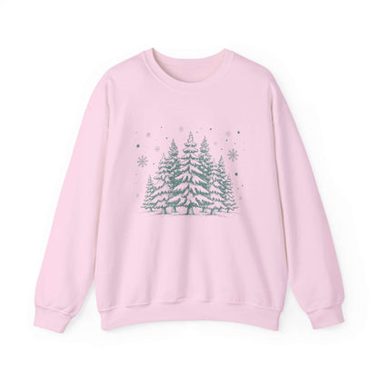 Christmas Tree Crewneck Sweatshirt, Needlework Style, Winter Top - PopCultureByDesign36