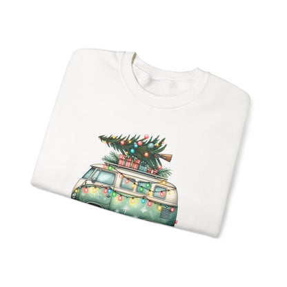 Jingle All The Way Sweatshirt, Christmas Family Sweater, Christmas Van Sweatshirt - PopCultureByDesign36