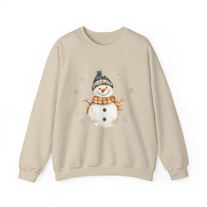 Snowman Crewneck Sweatshirt, Winter Holiday Jumper, Christmas Snowman Sweater, Festive Winter Apparel, Cute Winter Pullover
