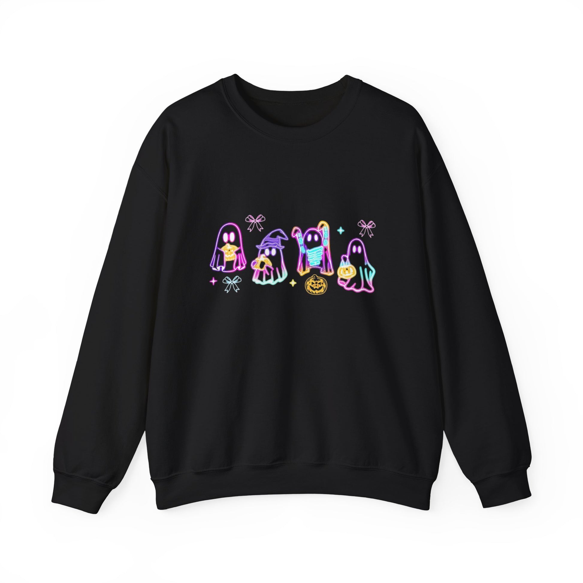 Ghost Neon Color Halloween Sweatshirt, Halloween Party Sweater - PopCultureByDesign36