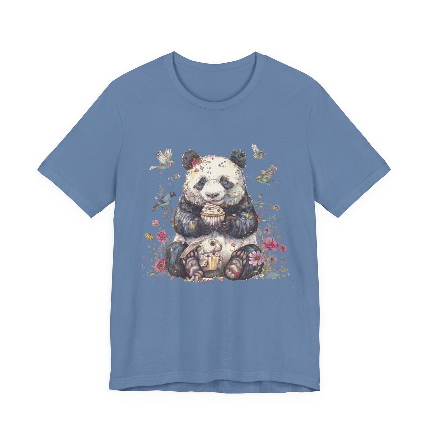 Cute Panda Eating Cupcake Shirt, Panda Tshirt Girls, Panda Lover Shirt - PopCultureByDesign36