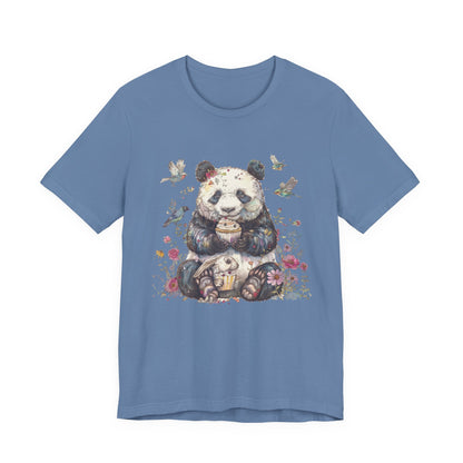 Cute Panda Eating Cupcake Shirt, Panda Tshirt Girls, Panda Lover Shirt - PopCultureByDesign36