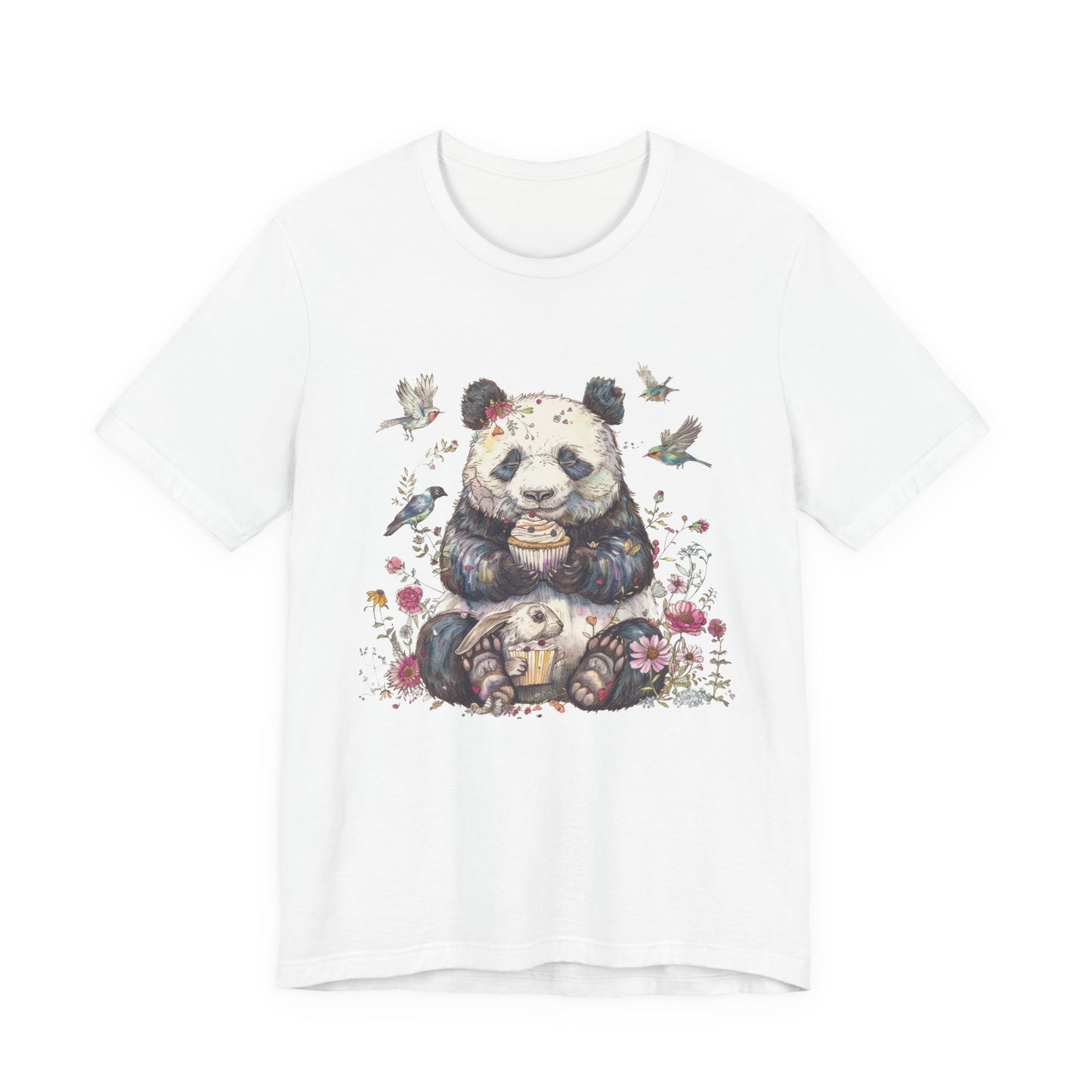 Cute Panda Eating Cupcake Shirt, Panda Tshirt Girls, Panda Lover Shirt - PopCultureByDesign36