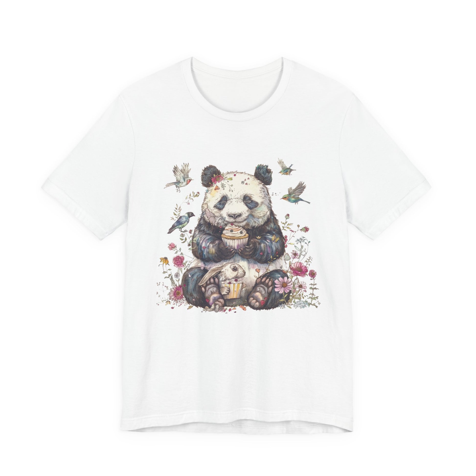 Cute Panda Eating Cupcake Shirt, Panda Tshirt Girls, Panda Lover Shirt - PopCultureByDesign36