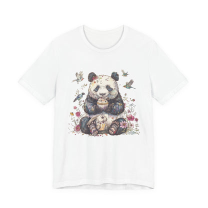 Cute Panda Eating Cupcake Shirt, Panda Tshirt Girls, Panda Lover Shirt - PopCultureByDesign36