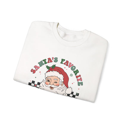 Santas Favorite Lunch Lady, Retro Santa Sweatshirt, Cute School Santa - PopCultureByDesign36