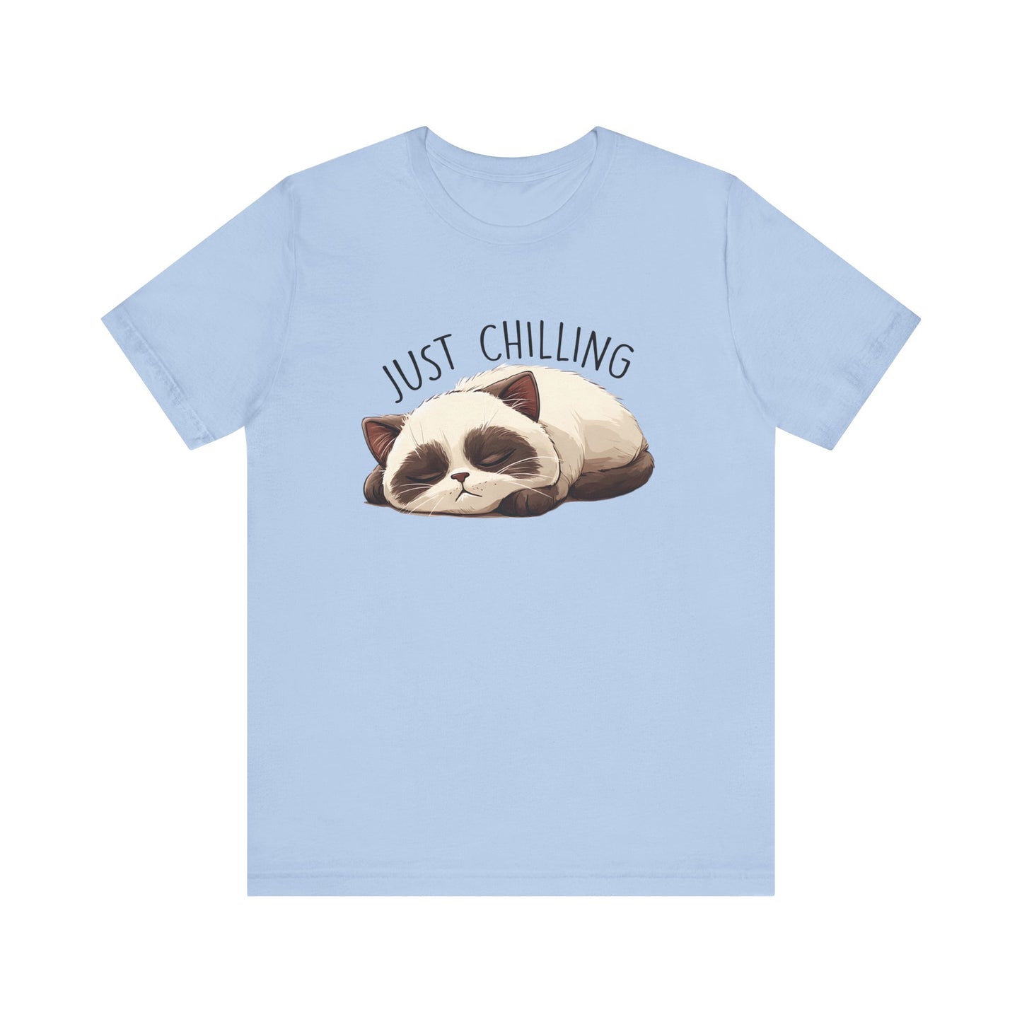 Just Chilling, Lazy Cat Shirt, Cute Cat Shirt, Cat Lover Gift, Funny Cat Shirt - PopCultureByDesign36