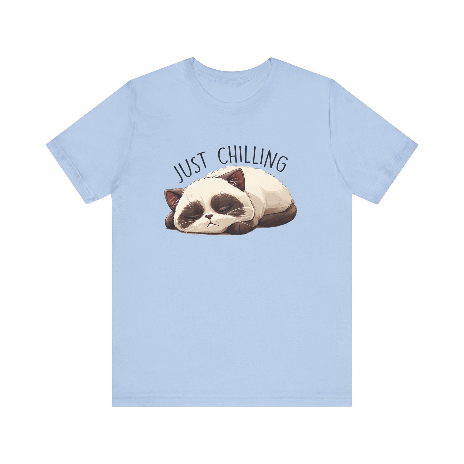 Just Chilling, Lazy Cat Shirt, Cute Cat Shirt, Cat Lover Gift, Funny Cat Shirt - PopCultureByDesign36