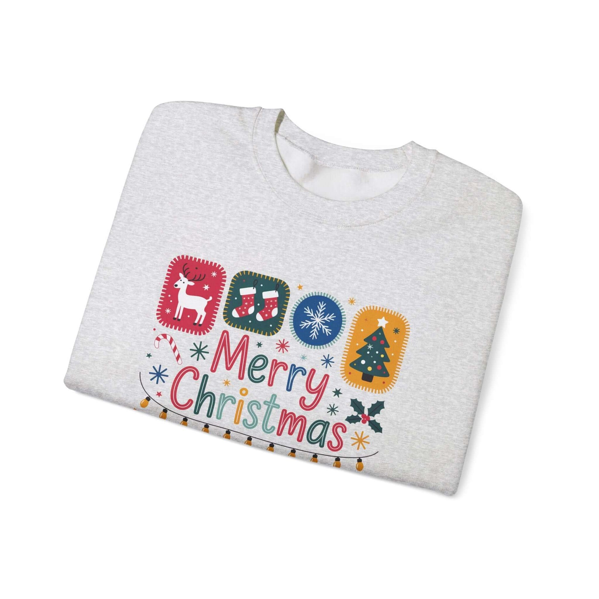 Christmas Cute Collage Sweatshirt, Winter Collage Seasonal Sweatshirt - PopCultureByDesign36