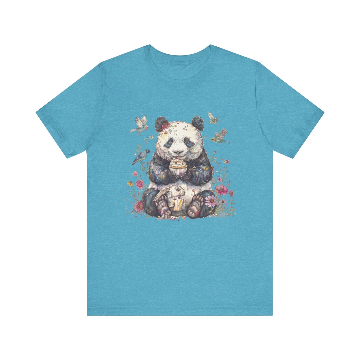 Cute Panda Eating Cupcake Shirt, Panda Tshirt Girls, Panda Lover Shirt - PopCultureByDesign36