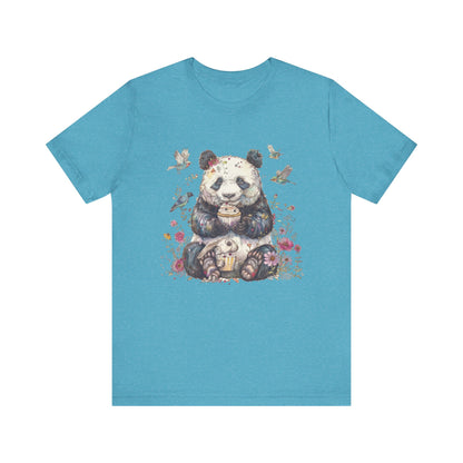 Cute Panda Eating Cupcake Shirt, Panda Tshirt Girls, Panda Lover Shirt - PopCultureByDesign36
