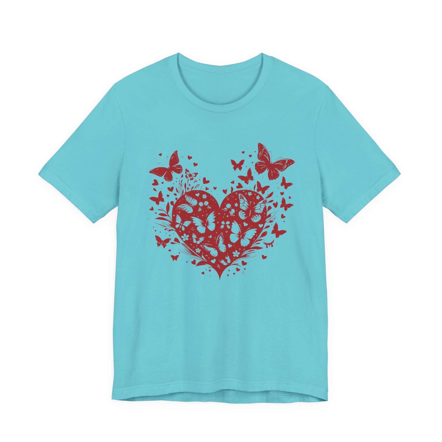 Butterfly Heart Valentines Day Shirt, Butterfly Valentine Tee, Cute Heart T-Shirt - PopCultureByDesign36