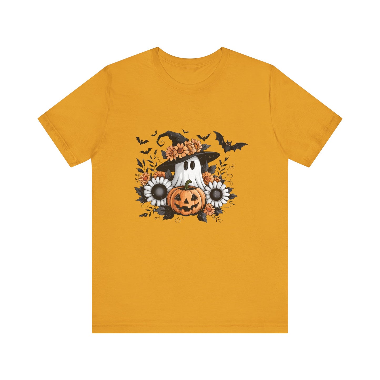 Funny Ghost Pumpkin Shirt, Boho Ghost Shirt, Soft floral ghost - PopCultureByDesign36