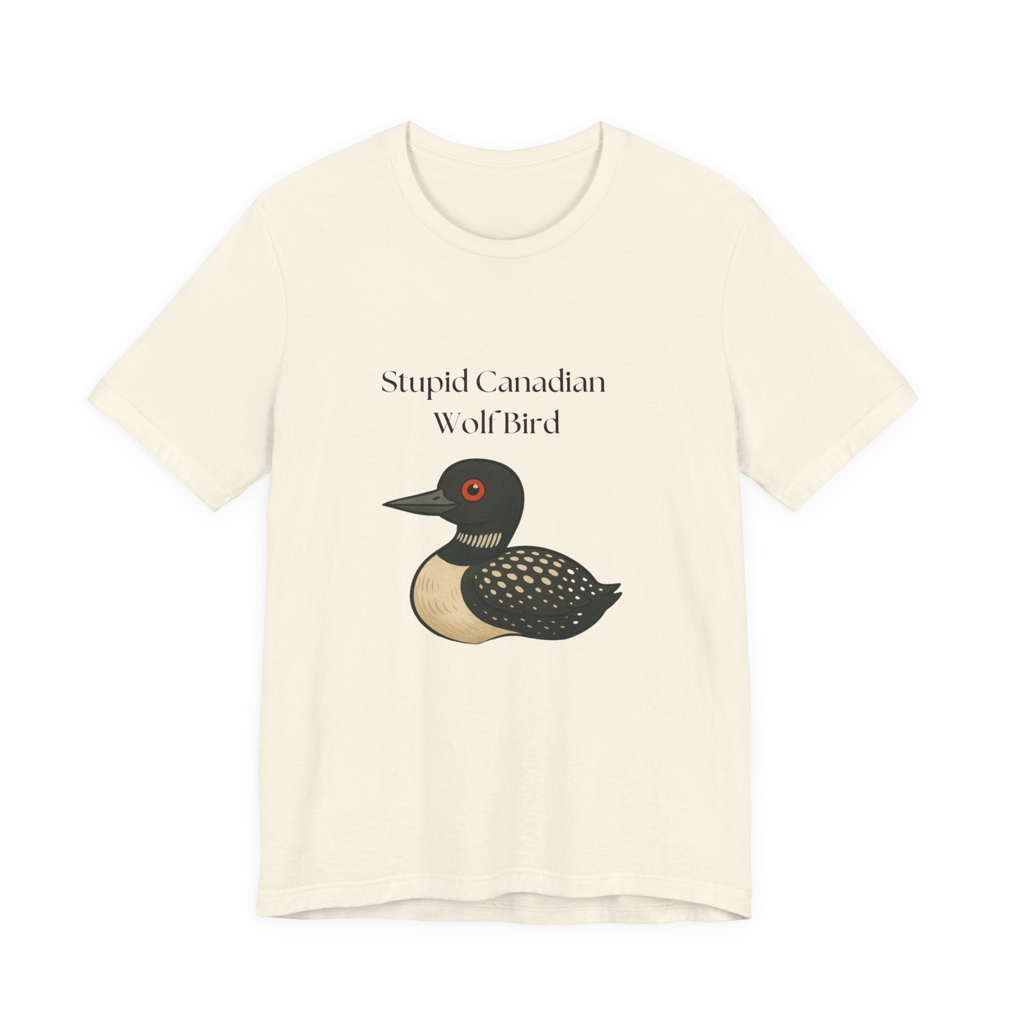 Funny Hockey Shirt — "Stupid Canadian Wolf Bird" Tee by PopCultureByDesign36