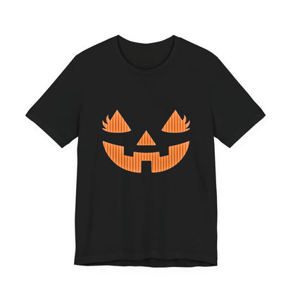Halloween Pumpkin Tee, Spooky Shirt, Fall T-Shirt, Pumpkin Face Top - PopCultureByDesign36