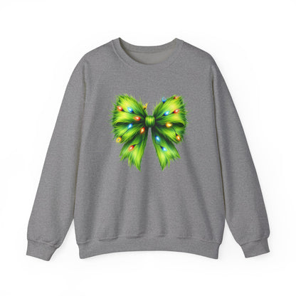 Christmas Bow Sweatshirt, Funny Holiday Sweatshirt, Coquette Christmas Bow - PopCultureByDesign36