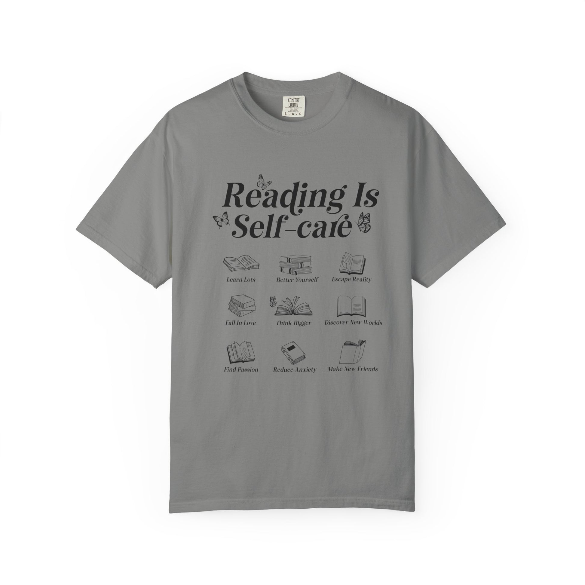 Book Lover Tee, Relaxation Vibes Shirt, Mindfulness Gift, Cozy Reading Top - PopCultureByDesign36