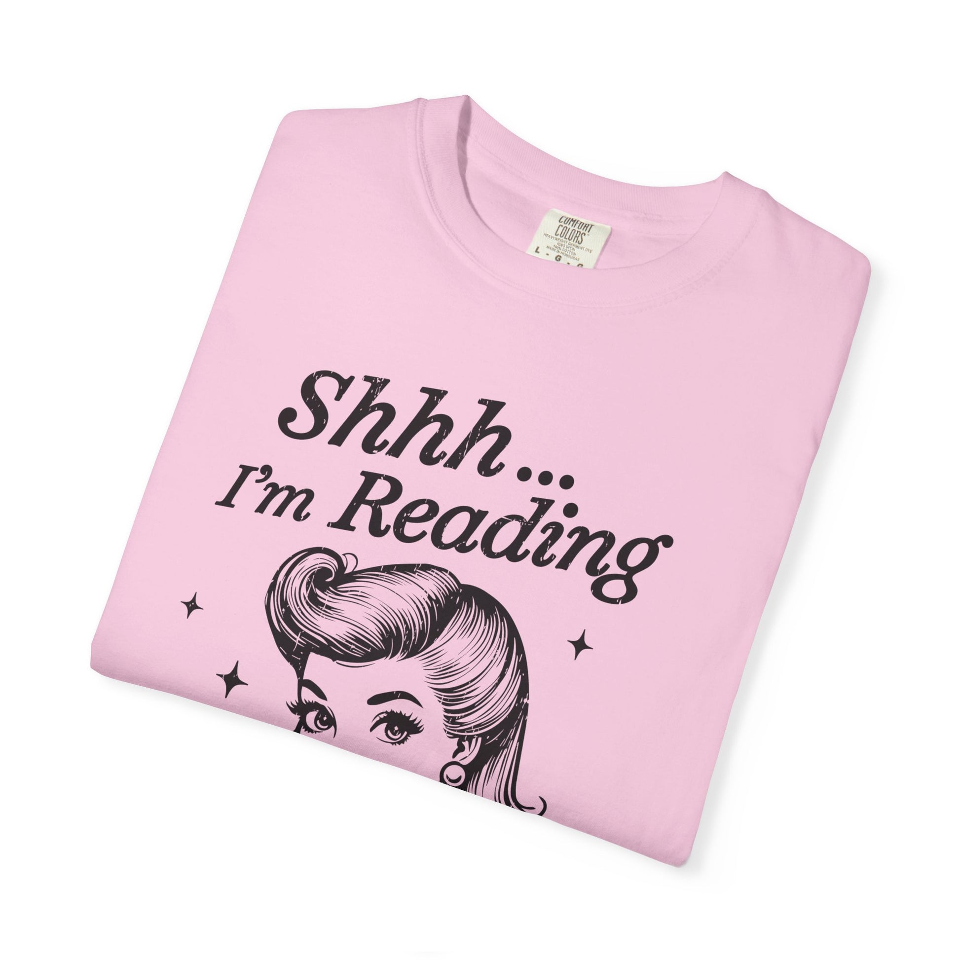 Shh I'm reading Comfort Colors® Unisex T-shirt, Book Lover Tee - PopCultureByDesign36