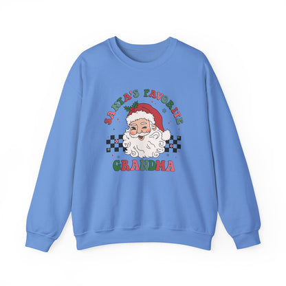 Santas Favorite Grandma, Retro Santa Sweater, Retro Santa Claus Sweatshirt - PopCultureByDesign36