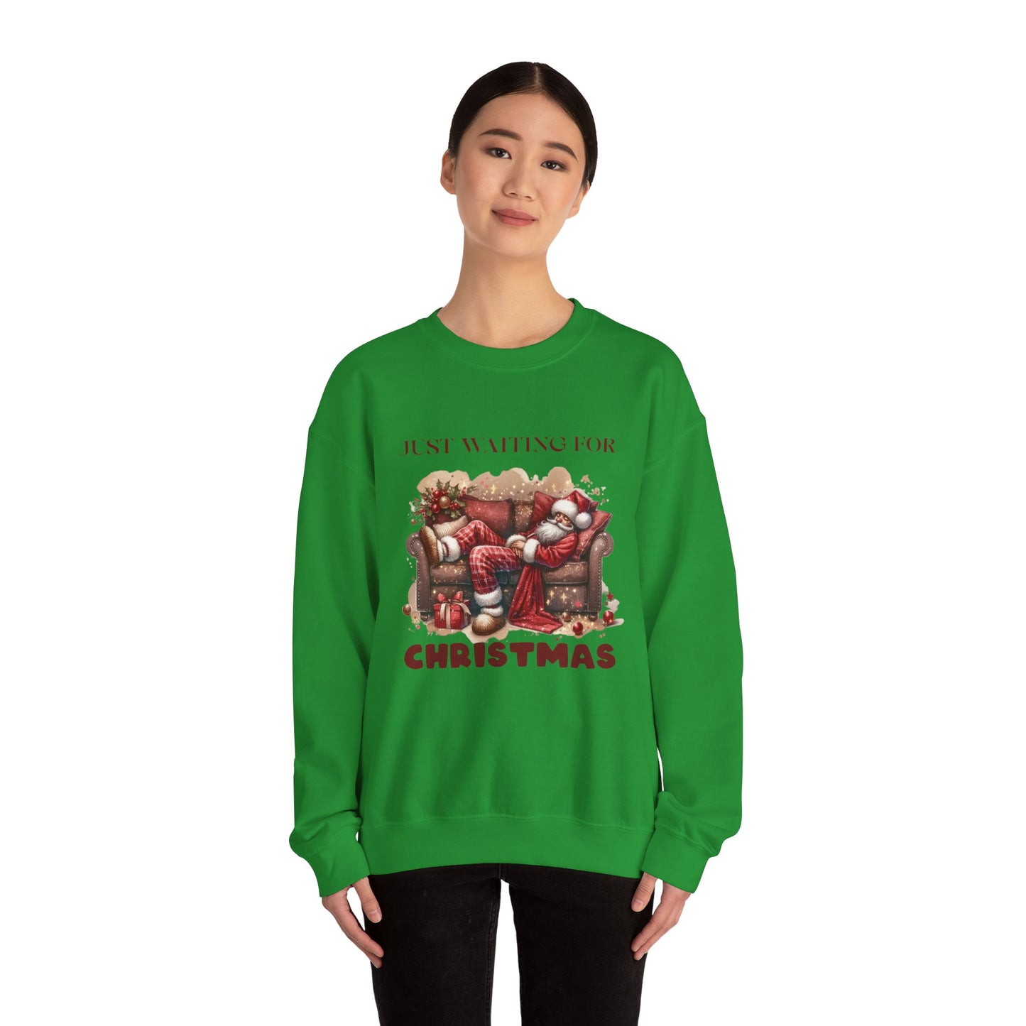 Just Waiting For Christmas Sweatshirt,Santa Clause Shirt ,Funny Christmas Shirt - PopCultureByDesign36