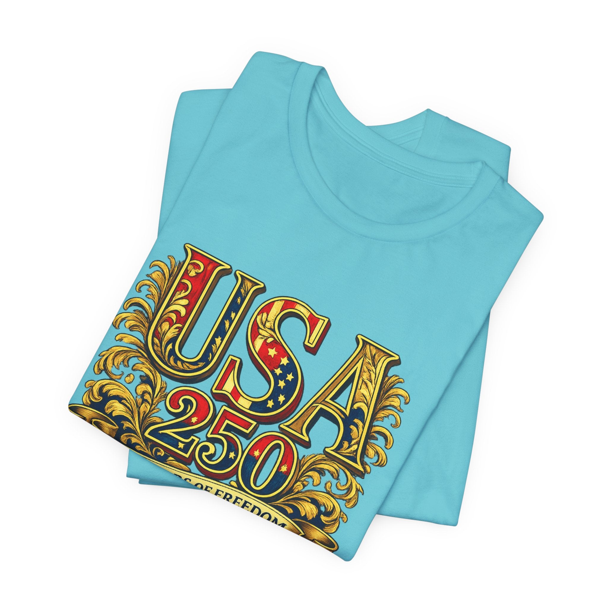 Retro 250 Years USA Freedom T-Shirt | Patriotic Americana Independence Anniversary by Printify