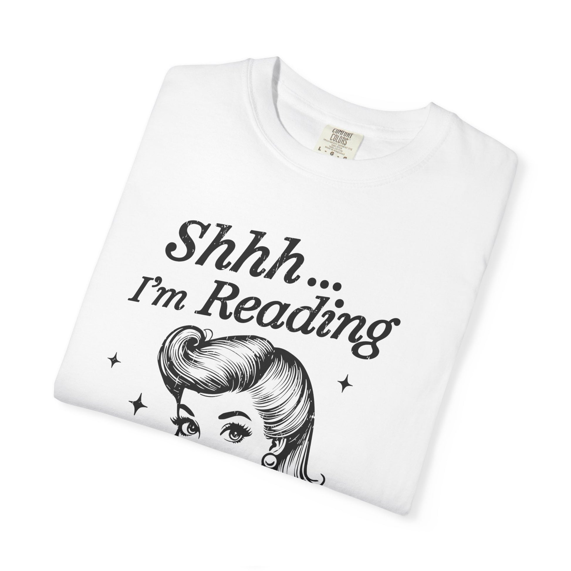 Shh I'm reading Comfort Colors® Unisex T-shirt, Book Lover Tee - PopCultureByDesign36